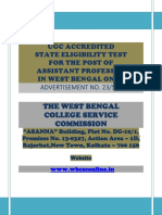 WB SET Eligibility for Assistant Professor