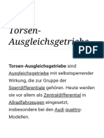 Torsen Ausgleichsgetriebe