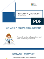 Research Questions: Dr. Fariza Khalid