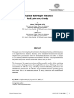 Workplace Bullying in Malaysia - An Exploratory Study