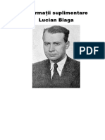 Informații Suplimentare Lucian Blaga