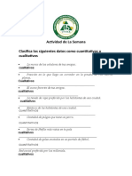 Actividad de La Semana Estadistica