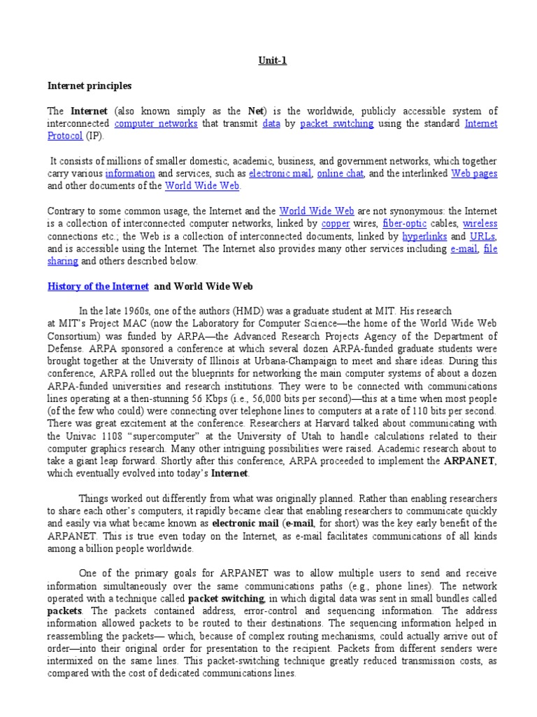 Computer Networks Data Packet Switching Internet Protocol | PDF ...
