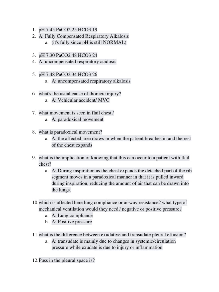 Respiratory Conditions and Management Guide | PDF | Chronic Obstructive ...