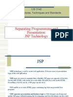 Separating Programming and Presentation: JSP Technology: CSI 3140 WWW Structures, Techniques and Standards