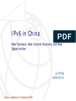 Ipv6 in China: New Olympics, New Internet Economy and New Opportunities