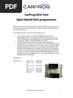 Download CARPROG Opel ECU programmer user manual by Tonny Kienhuis SN52079042 doc pdf