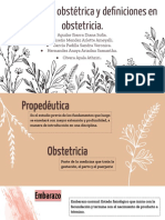 Propedéutica Obstétrica y Definiciones Obstétricia