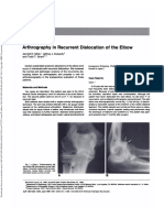 Arthrography in Recurrent Dislocation of The Elbow: Case Reports