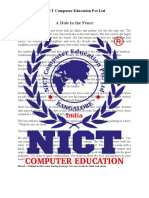 A Hole in The Fence: NICT Computer Education PVT LTD