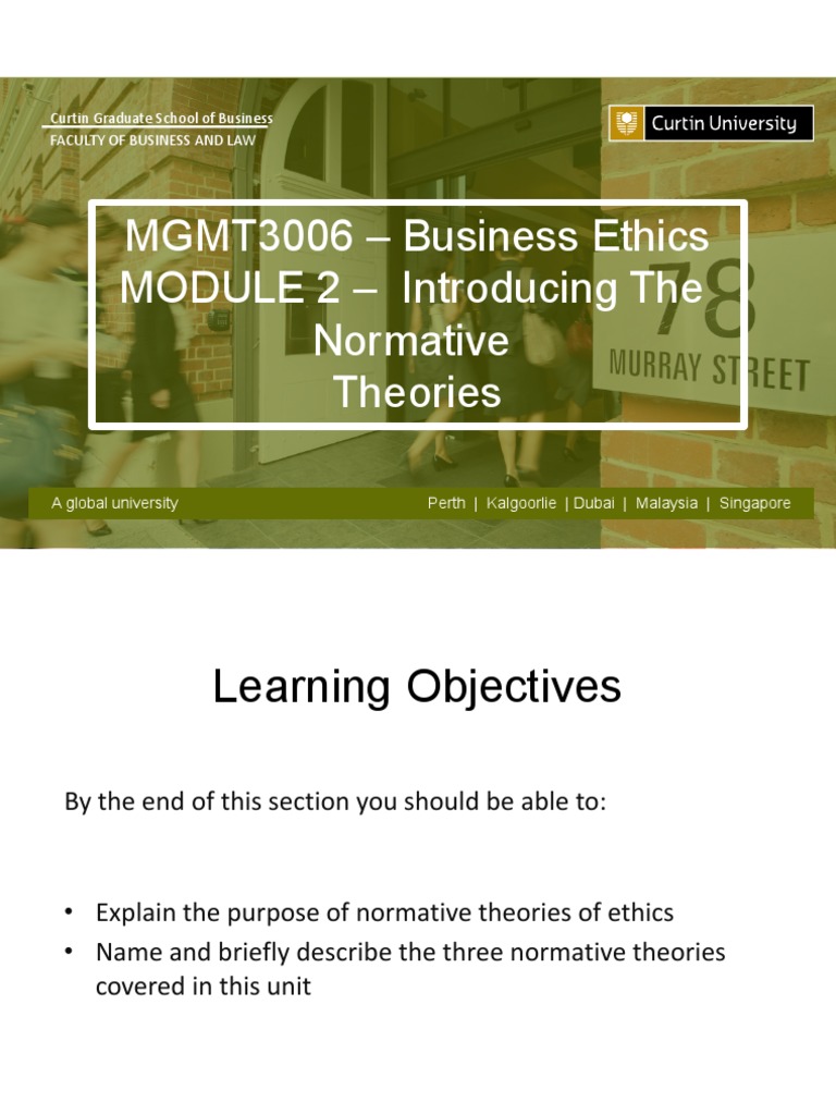 Normative Theories of Ethics Overview | PDF | Science & Mathematics ...