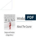 About The Course: Design and Analysis of Algorithms I