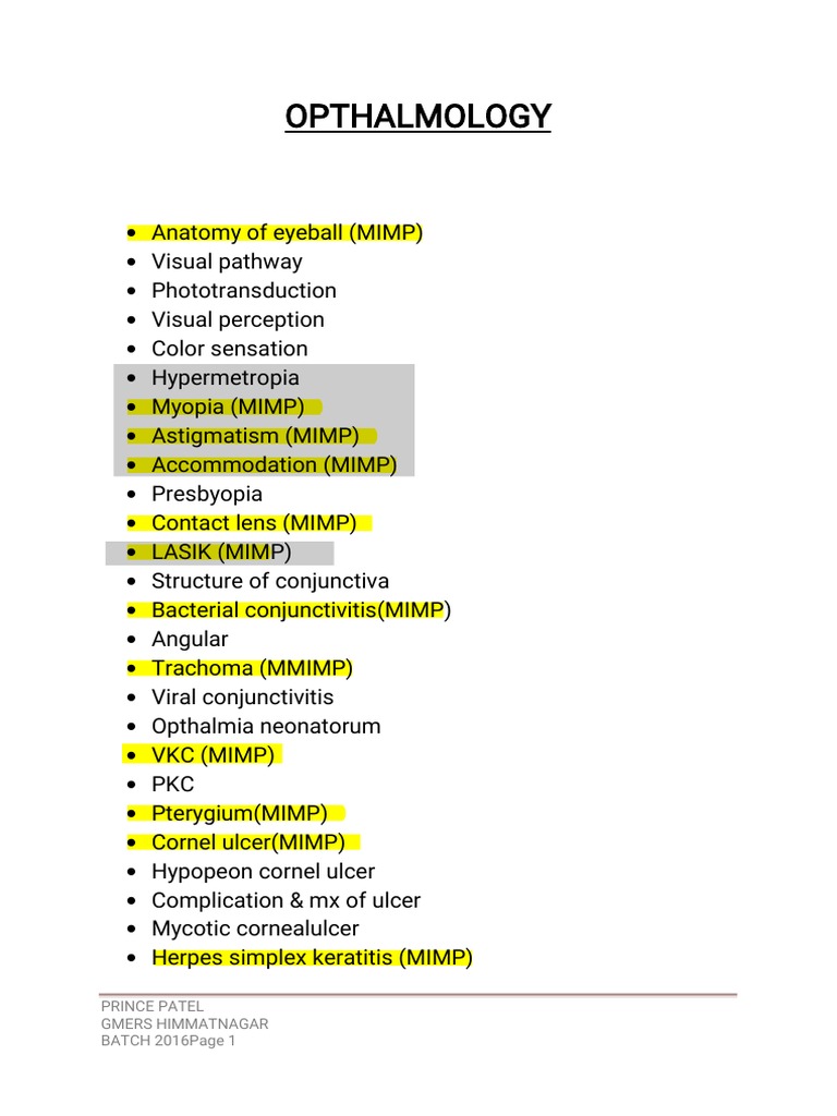 Ophthalmology Lecture Notes Overview | PDF | Ophthalmology | Human Eye
