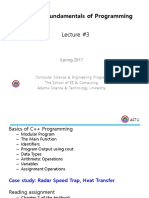 CSE 1062 Fundamentals of Programming Lecture #3: Spring 2017