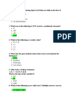 Python Quiz Questions