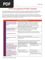 AOTA Occupational Profile Template