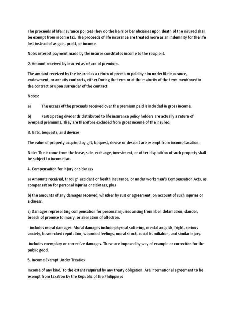 The Proceeds of Life Insurance Policies They Do The Heirs or Beneficiaries Upon Death of The