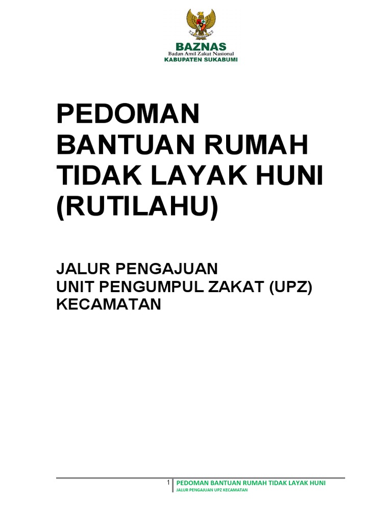 Panduan Pengajuan Rutilahu Sukabumi | PDF