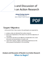 Analysis and Discussion of Results in An Action Research