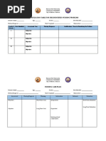 Prioritization Table For The Identified Nursing Problems