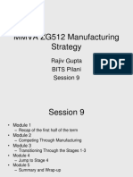 MMVA ZG512 Manufacturing Strategy Session 9 Recap