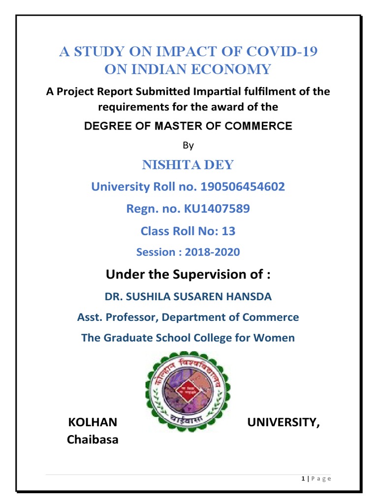Dissertation | PDF | Economy Of India | Economic Growth