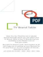 Table Cards TV