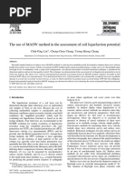 The Use of MASW Method in The Assessment of Soil Liquefaction Potential