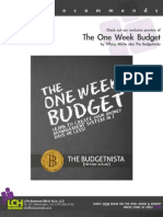 LCH Exclusive: 'The One Week Budget' Book Preview