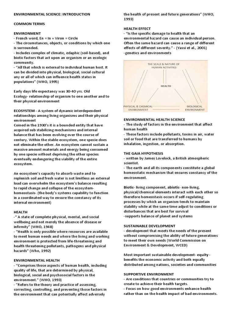 Environmental Science Key Concepts | PDF | Environmentalism | Air Pollution