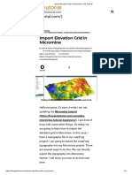 Import Elevation Grid in Micromine - GIS Tutorial