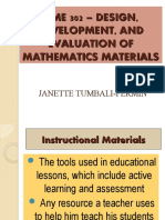 Dme 302 - Design, Development, and Evaluation of Mathematics Materials