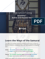 Spag Samurai Training: Grammar - Active and Passive Voice