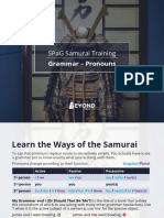 Spag Samurai Training: Grammar - Pronouns