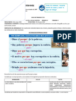 Guía de trabajo sobre lectura y escritura