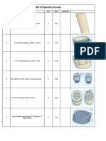 Bill of Quantity Format: No. Name of Item QTY Unit Amount