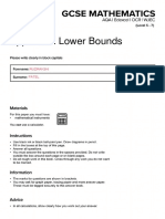 Upper and Lower Bounds Questions MME