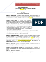 Modelo de Estatuto Organico para Coop de Vinculo Laboral