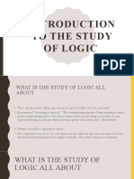 Introduction To The Study of Logic Part 1 and Part 2 of Syllabus