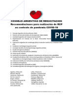 Recomendaciones - RCP - SAM - Consejo Argentino de Resuciatacion
