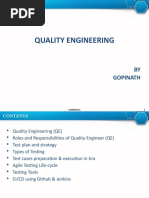 Quality Engineering: BY Gopinath