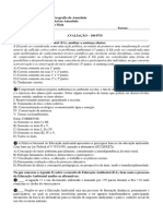 Prova de Educação Ambiental - Prof Augusto Maia