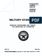 Sampling Procedures Military Standard P77