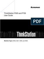 Thinkstation P500 and P700 User Guide: Machine Types: 30A6, 30A7, 30A8, and 30A9