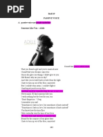 BAB 19 Passive Voice A. Passive Voice Use Purple Underline Someone Like You - Adele