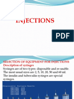 Selection of Equipment and Administration of Injections