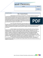 General Chemistry: Title: Chemical Kinetics