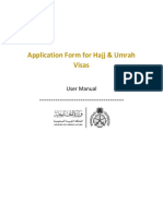 User manual for Apply Haj & Umrah Visa