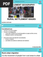 Rural Settlement Issues