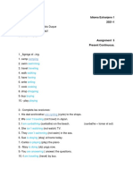 Present Continuous and Simple Present Tenses